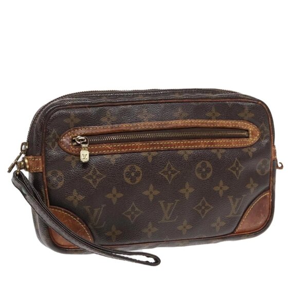 LOUIS VUITTON Monogram Marly Dragonne GM Clutch Bag M51825 LV Auth 92622 - Picture 1 of 16
